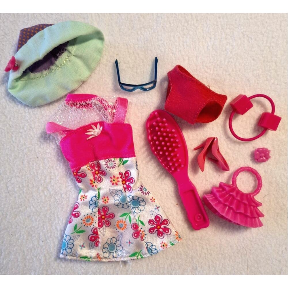 Mattel Barbie Dress Underwear Unmarked Accessories Hat Purse Shoes Sunglasses